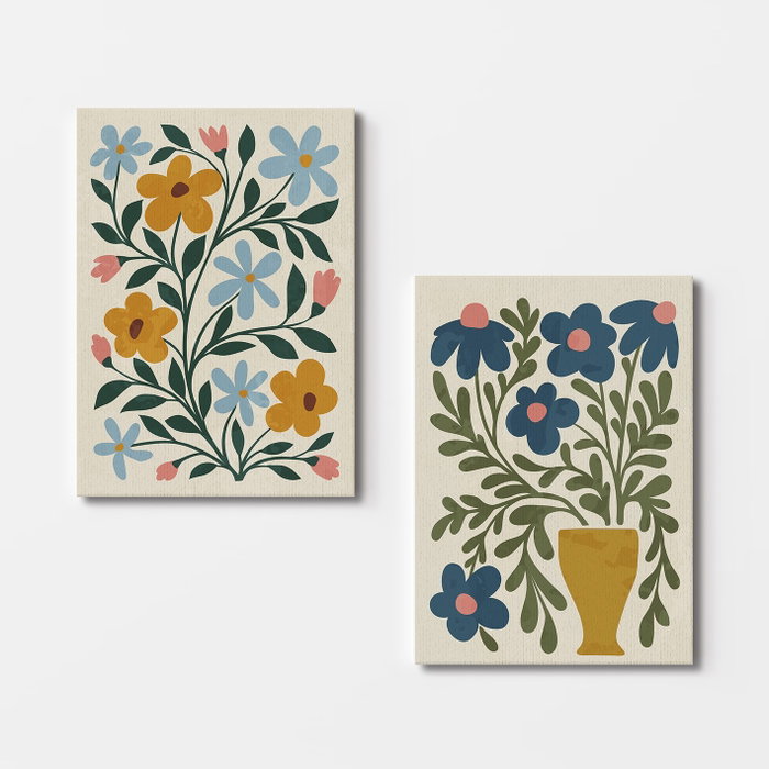 Wallity Cuadros Decorativos de Lienzo 2 Piezas 50 x 70 cm